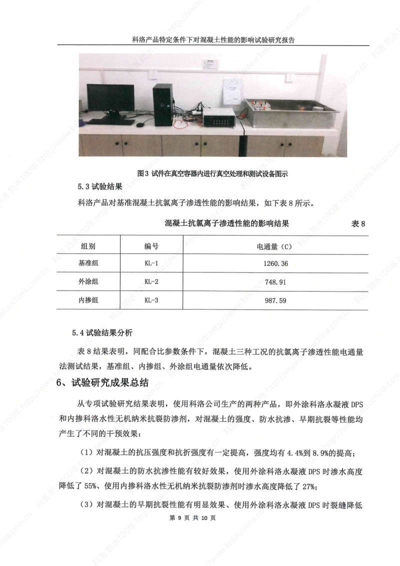 科洛产品特定条件下对混凝土性能的影响试验研究报告-宜昌鼎诚工程技术服务_10